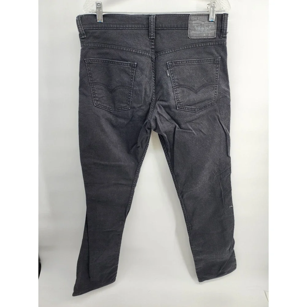 Levis‎ 513 Slim Fit Jeans Mens Black Faded Denim Pants 34x34